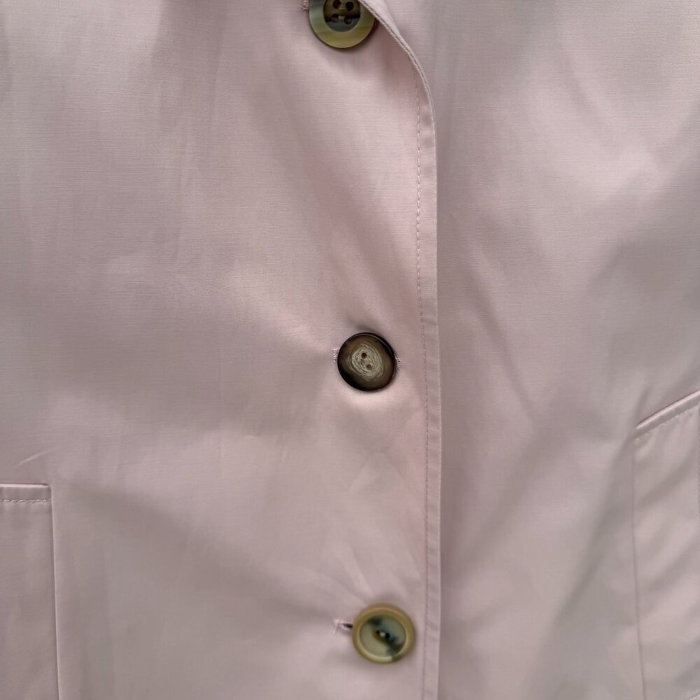 Classic… Spring! On Trend Michael Kors Trench Coat Lg Soft Pink Single Breasted - Picture 7 of 10